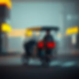 Conceptual visualization of betting carts in action