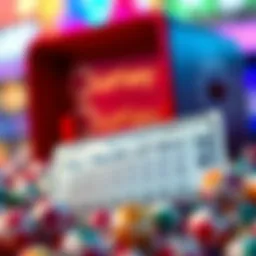 A vibrant lottery ticket showcasing excitement and anticipation