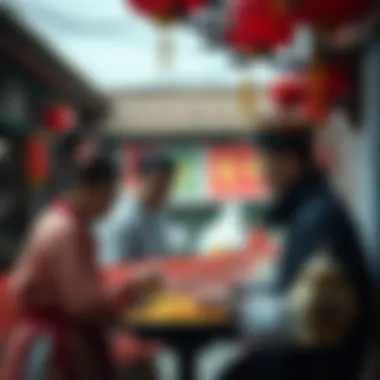 Cultural Significance of Lottery in South Korea Cultural representation of lottery in South Korea with traditional elements