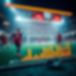 Illustration depicting soccer match statistics analysis