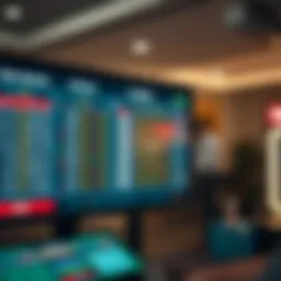 A modern digital interface showcasing lottery results